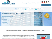 Tablet Screenshot of biohairclinic.com